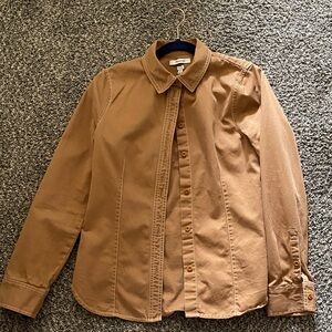 Madewell Tan Fitted Shirt